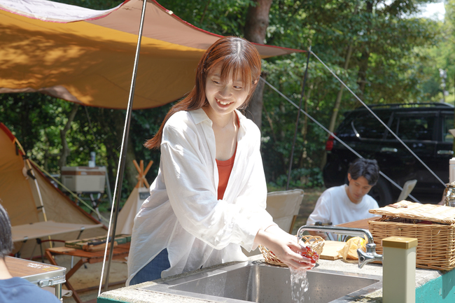 水道付きなので、共同炊事棟に行かなくても楽ちん♪