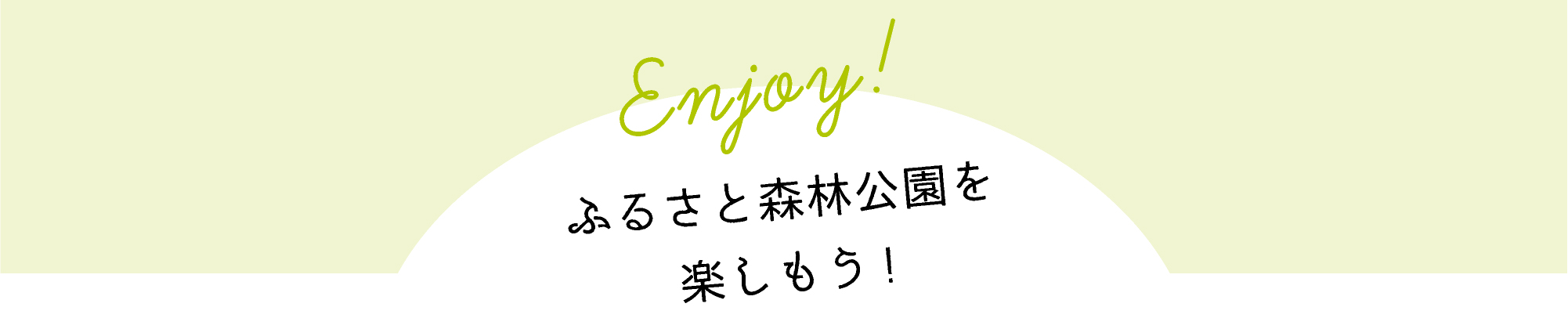 ふるさと森林公園を楽しもう！